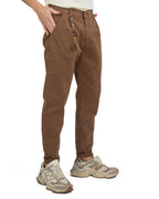 OVER/D - Pantalone Cacao con catenina