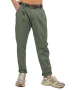 OVER/D - Pantalone Verde con catenina