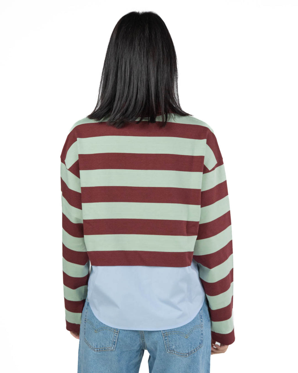 WEEKEND MAX MARA - Polo a Strisce Bordeaux e Menta