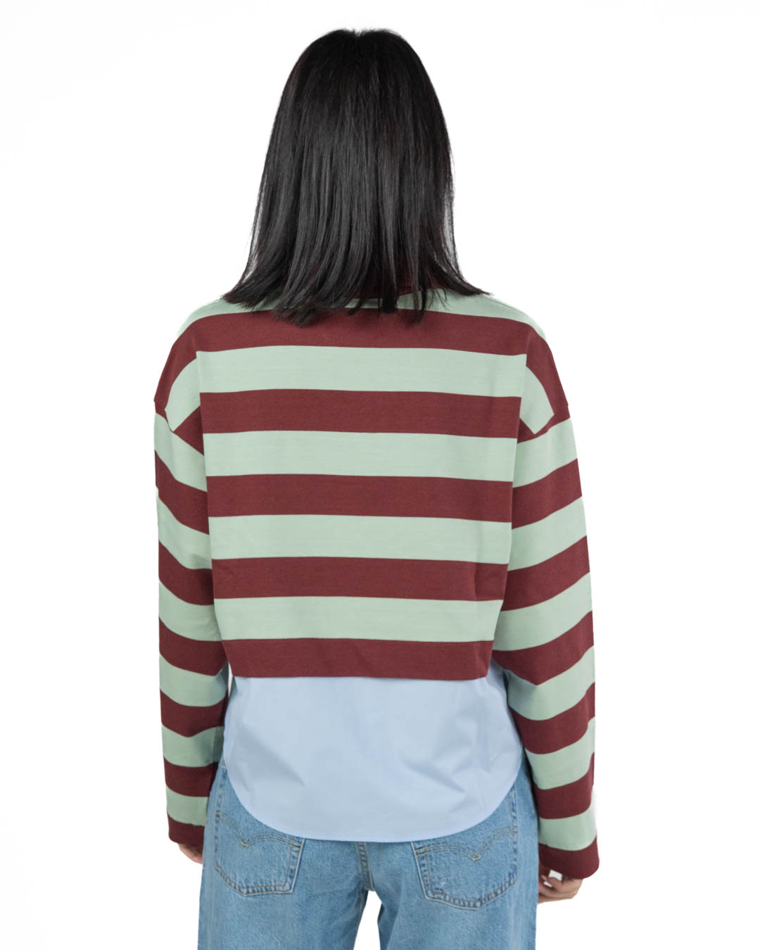 WEEKEND MAX MARA - Polo a Strisce Bordeaux e Menta