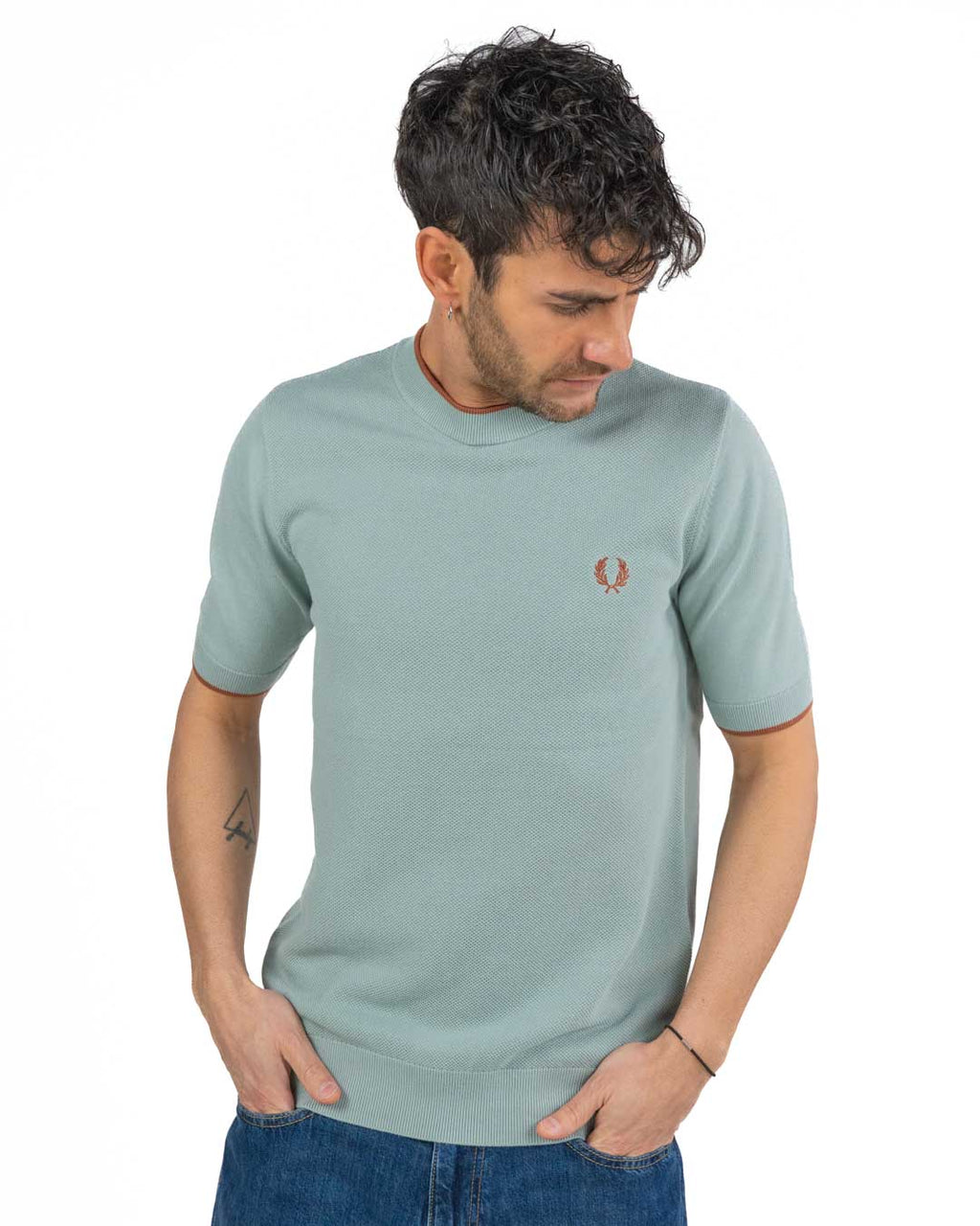 FRED PERRY - Maglia Salvia