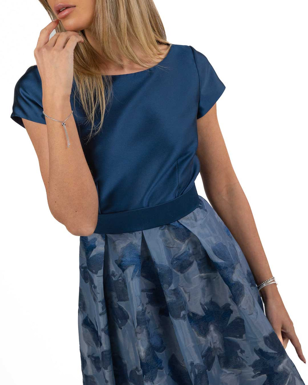 Berti Mode Collection - Abito Mikado Fantasia Blu