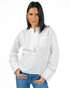 ROY ROGER'S - Camicia in popeline con taschino