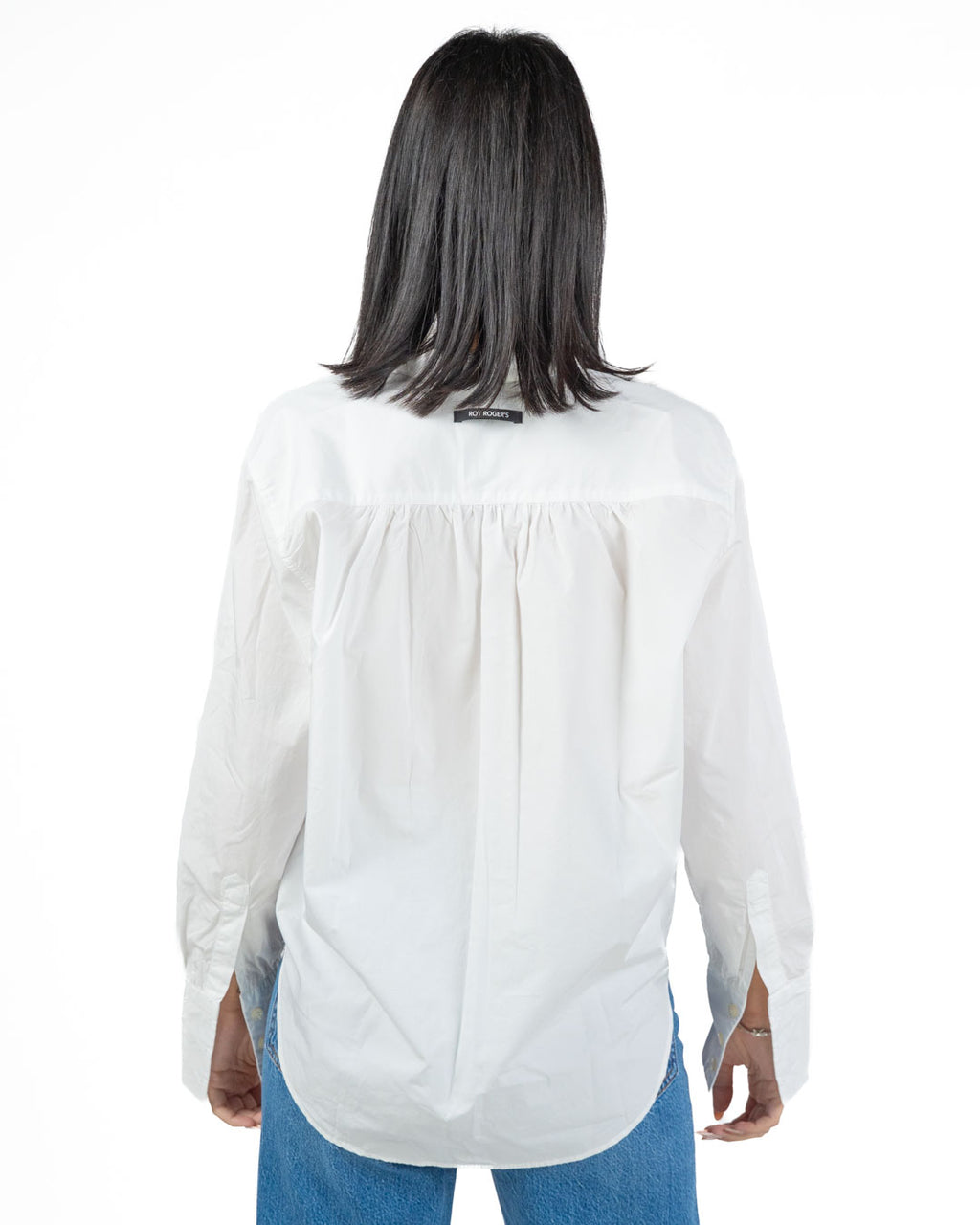 ROY ROGER'S - Camicia in popeline con taschino