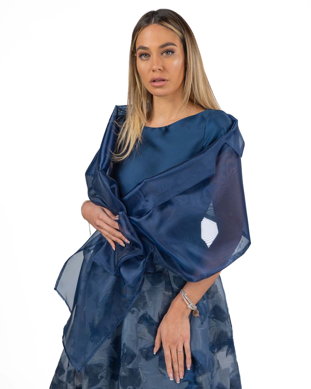 Berti Mode Collection - Abito Mikado Fantasia Blu