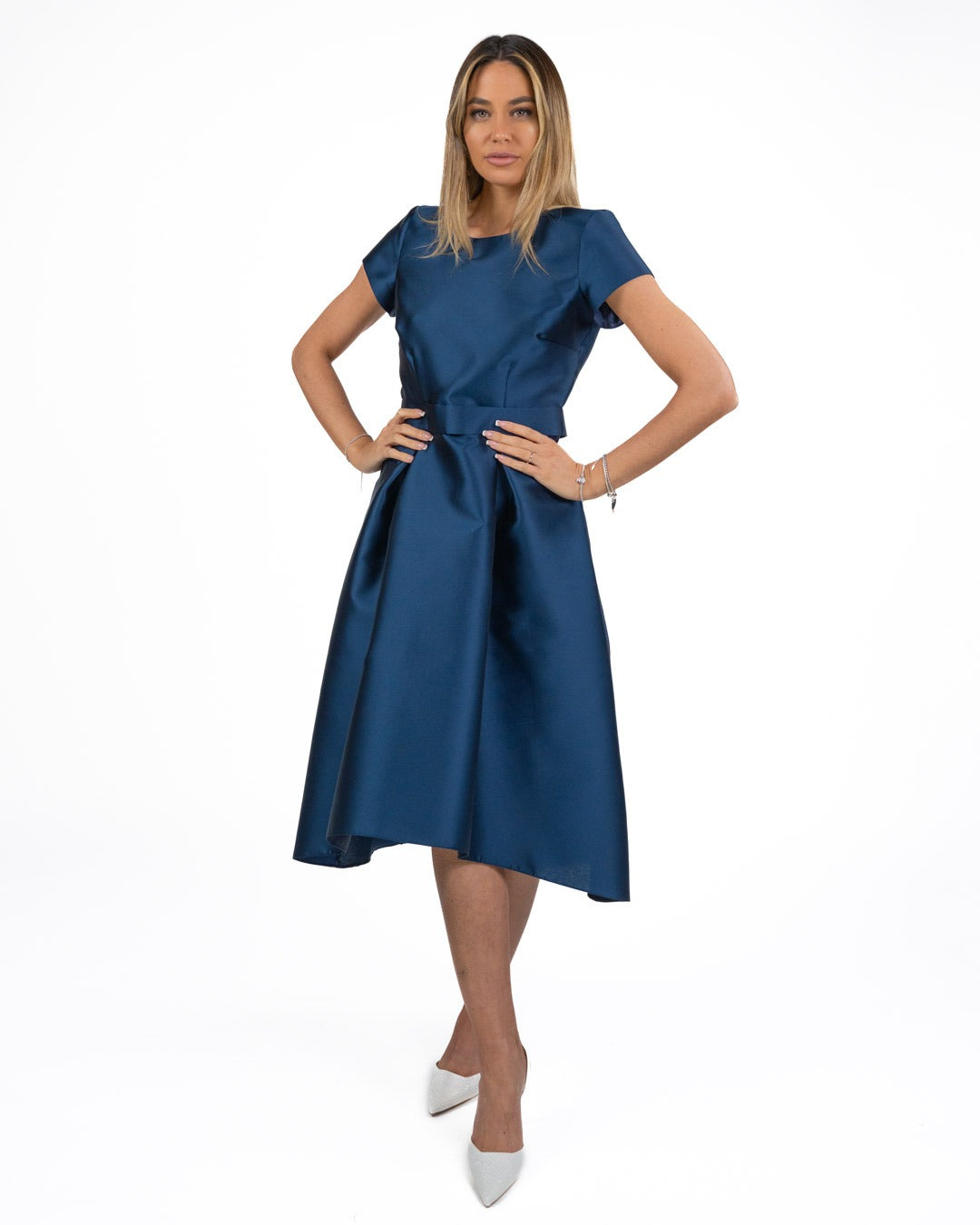 Berti Mode Collection - Abito in Mikado Blu