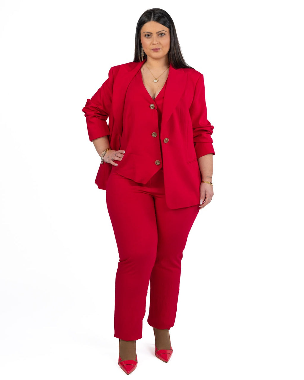 PERSONA - Giacca Viscosa Rosso