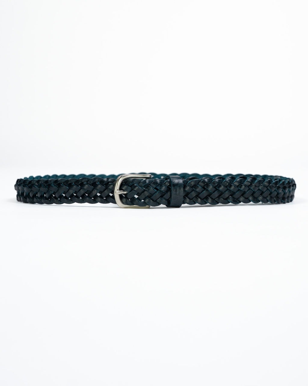 BERTI MODE COLLECTION - Cintura intrecciata Vera Pelle Blu