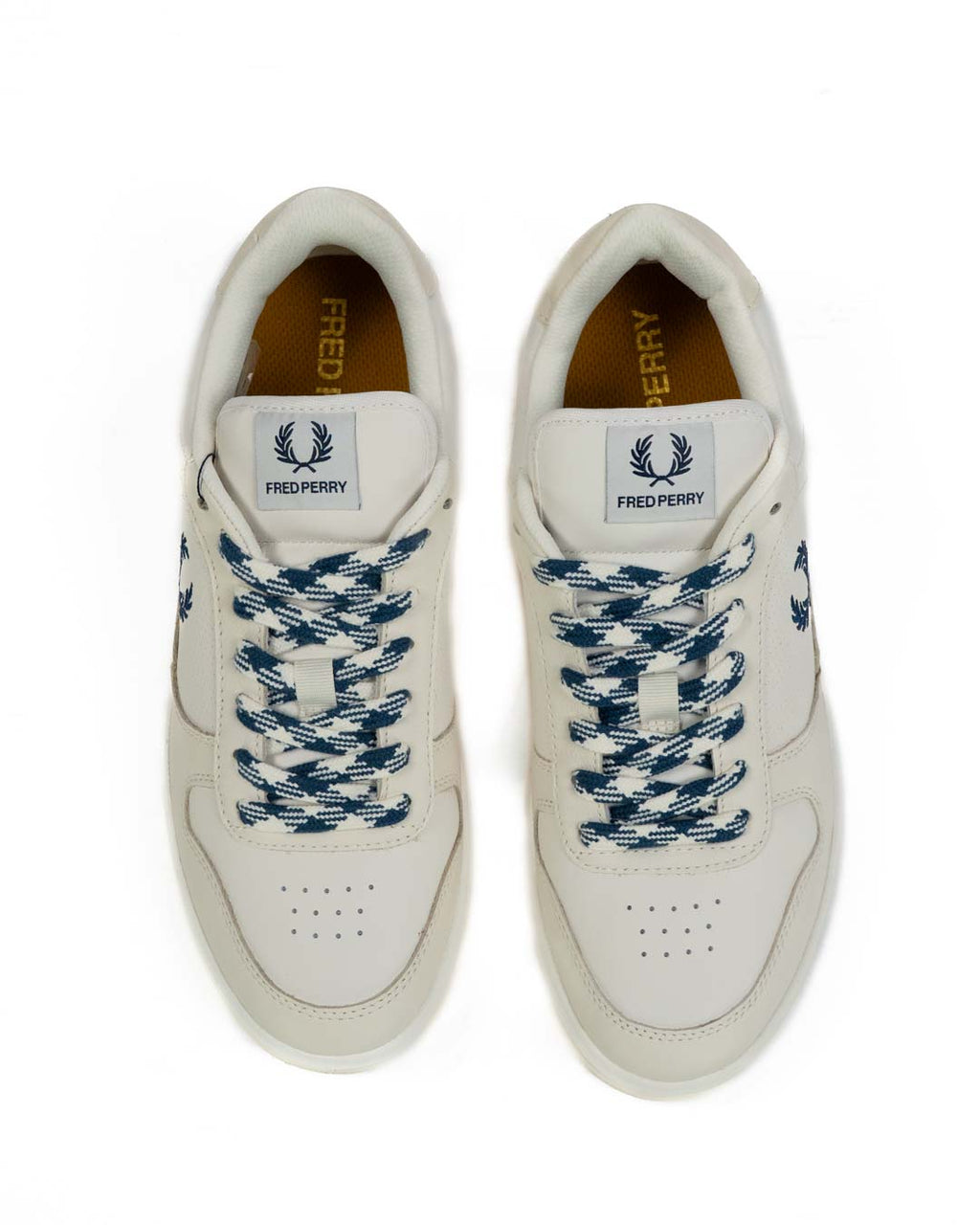 FRED PERRY - Sneakers con Lacci Ecru e Blu