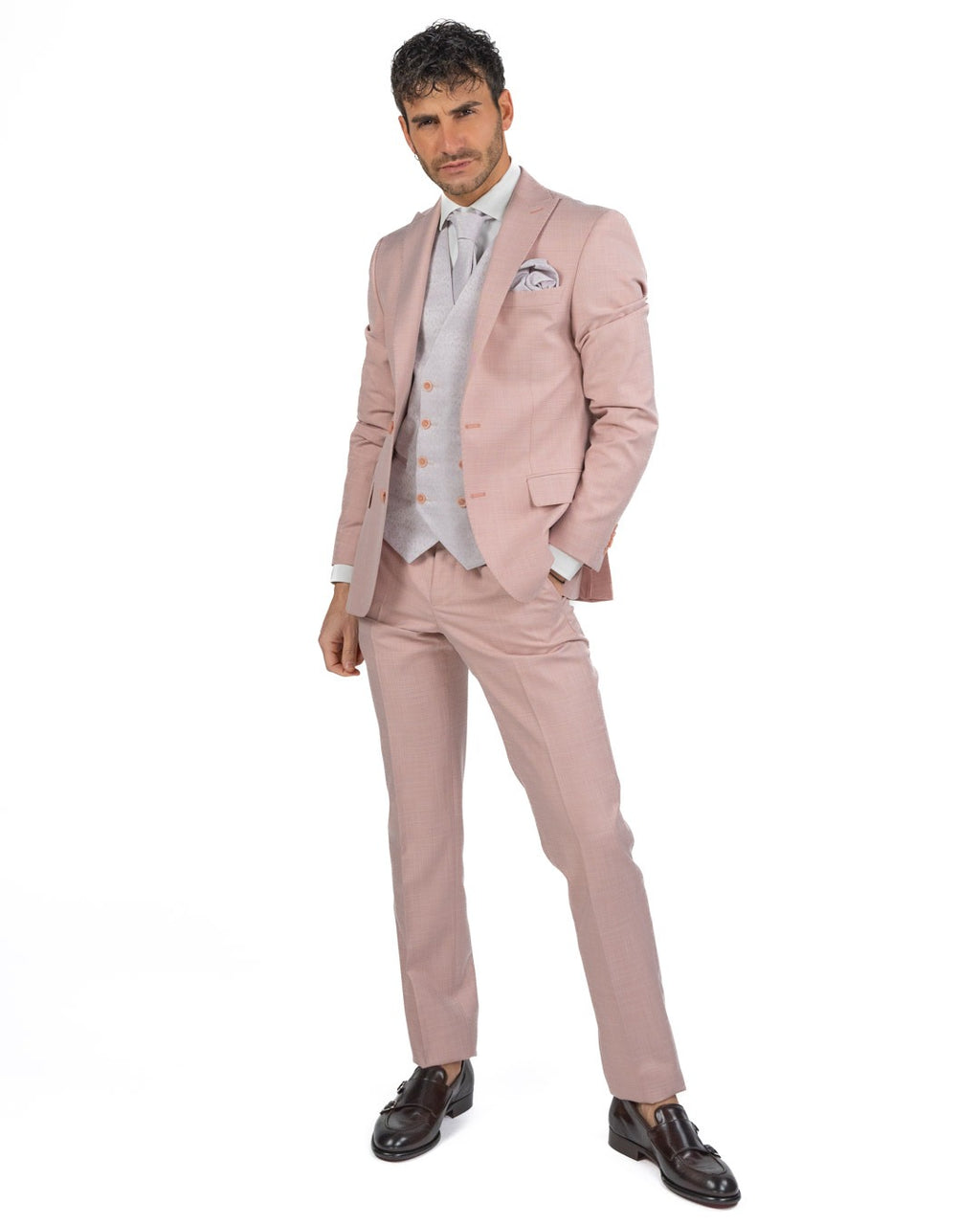 MUSANI - Abito 5 Pezzi Rosa Salmone