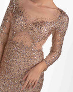 Berti Mode Collection - Abito lungo con strass oro