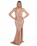 Berti Mode Collection - Abito lungo con pailettes rosa