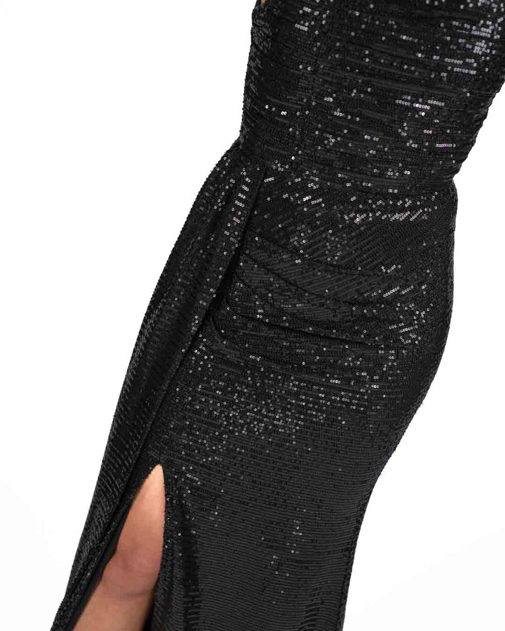 Berti Mode Collection - Abito senza spalline in paillettes nero