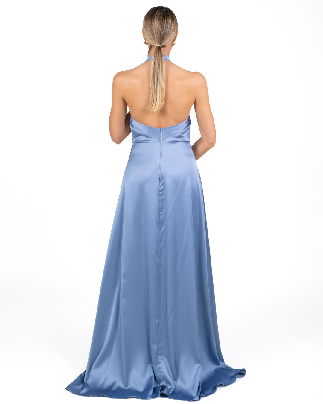 Berti Mode Collection - Abito in raso azzurro