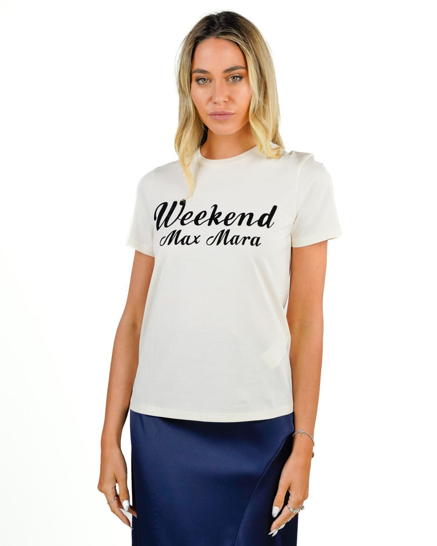 Weekend MaxMara - T-shirt jersey ecru
