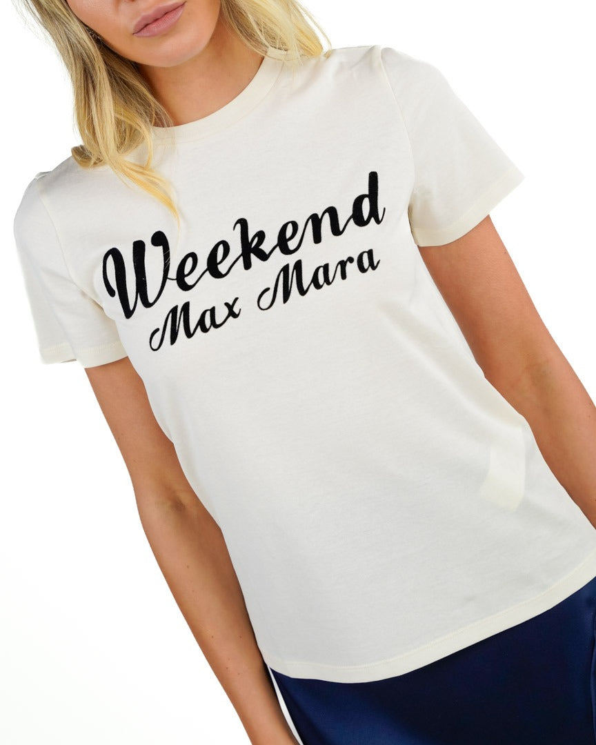 Weekend MaxMara - T-shirt jersey ecru