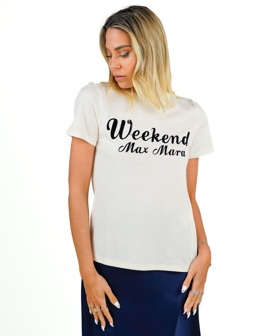 Weekend MaxMara - T-shirt jersey ecru