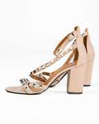 Via Roma 15- Sandalo tacco rocchetto rosa