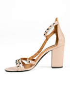 Via Roma 15- Sandalo tacco rocchetto rosa