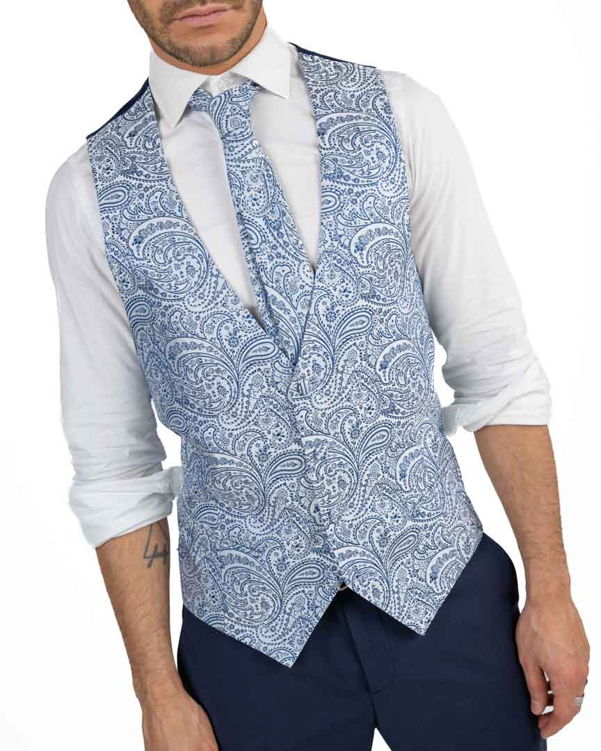 Paolo da Ponte - Gilet bianco e blu