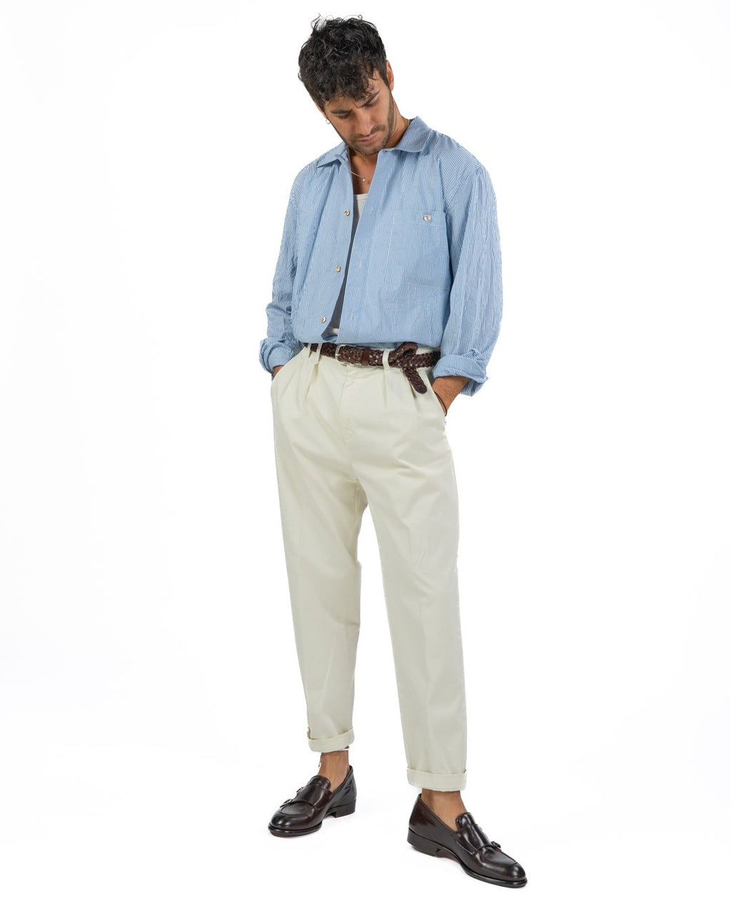 OVER/D - Trench corto Beige