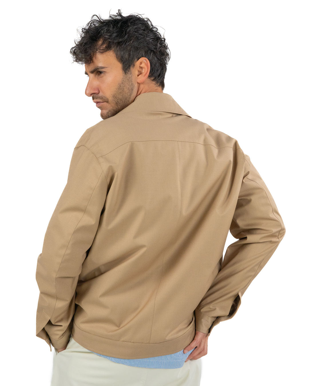 OVER/D - Trench corto Beige