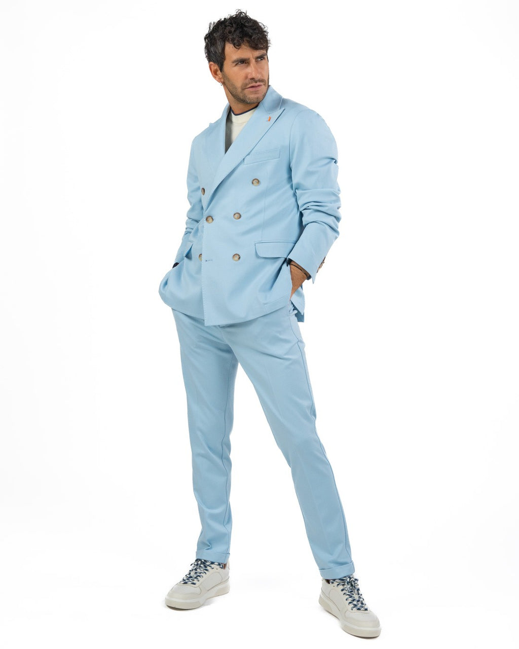 OVER/D - Pantalone Chino in Jersey Polvere