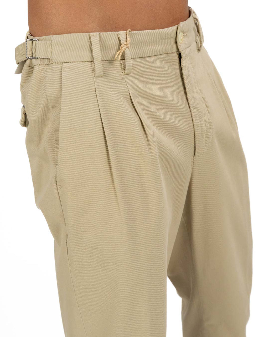 ATPCO - Pantalone con fibbie Beige