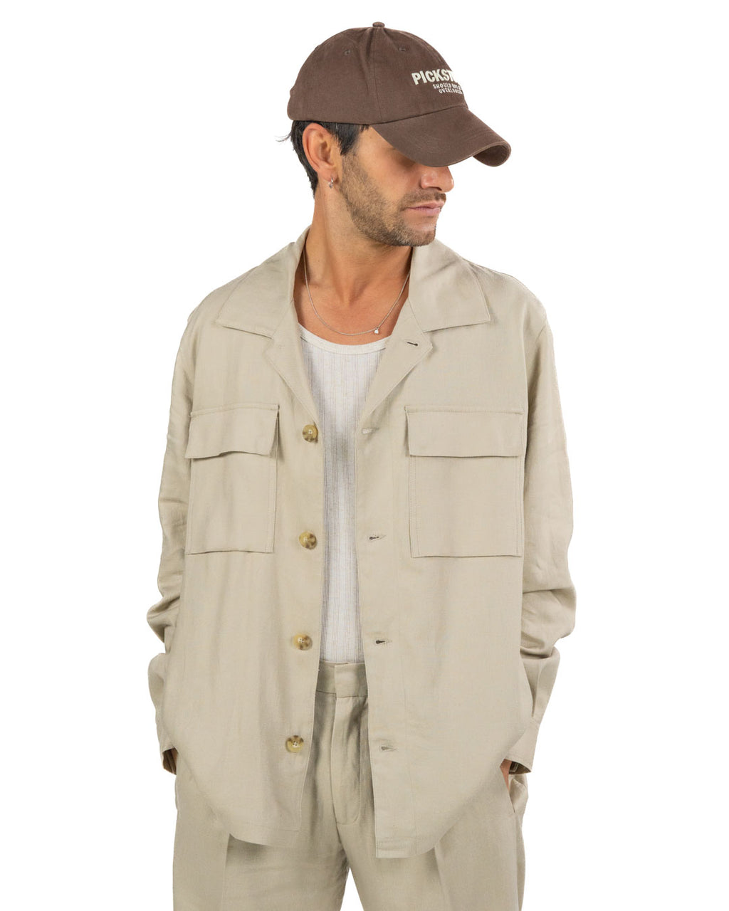 OVER/D - Trench corto Beige