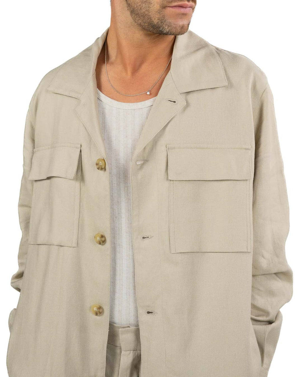 OVER/D - Trench corto Beige