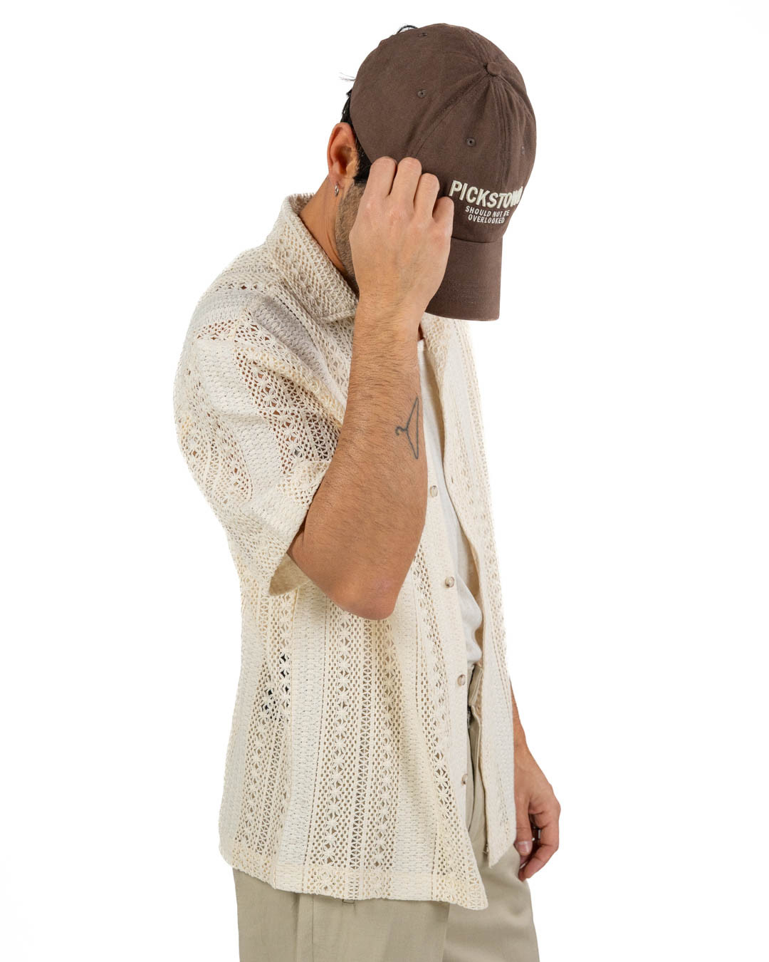 OVER/D - Camicia Forata Panna