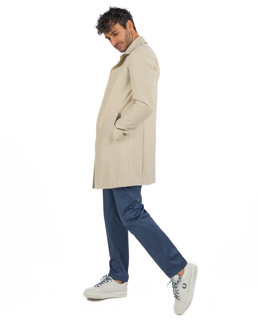 OVER/D - Trench corto Beige