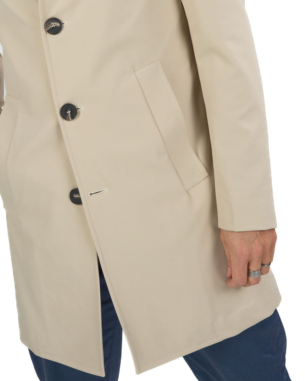OVER/D - Trench corto Beige