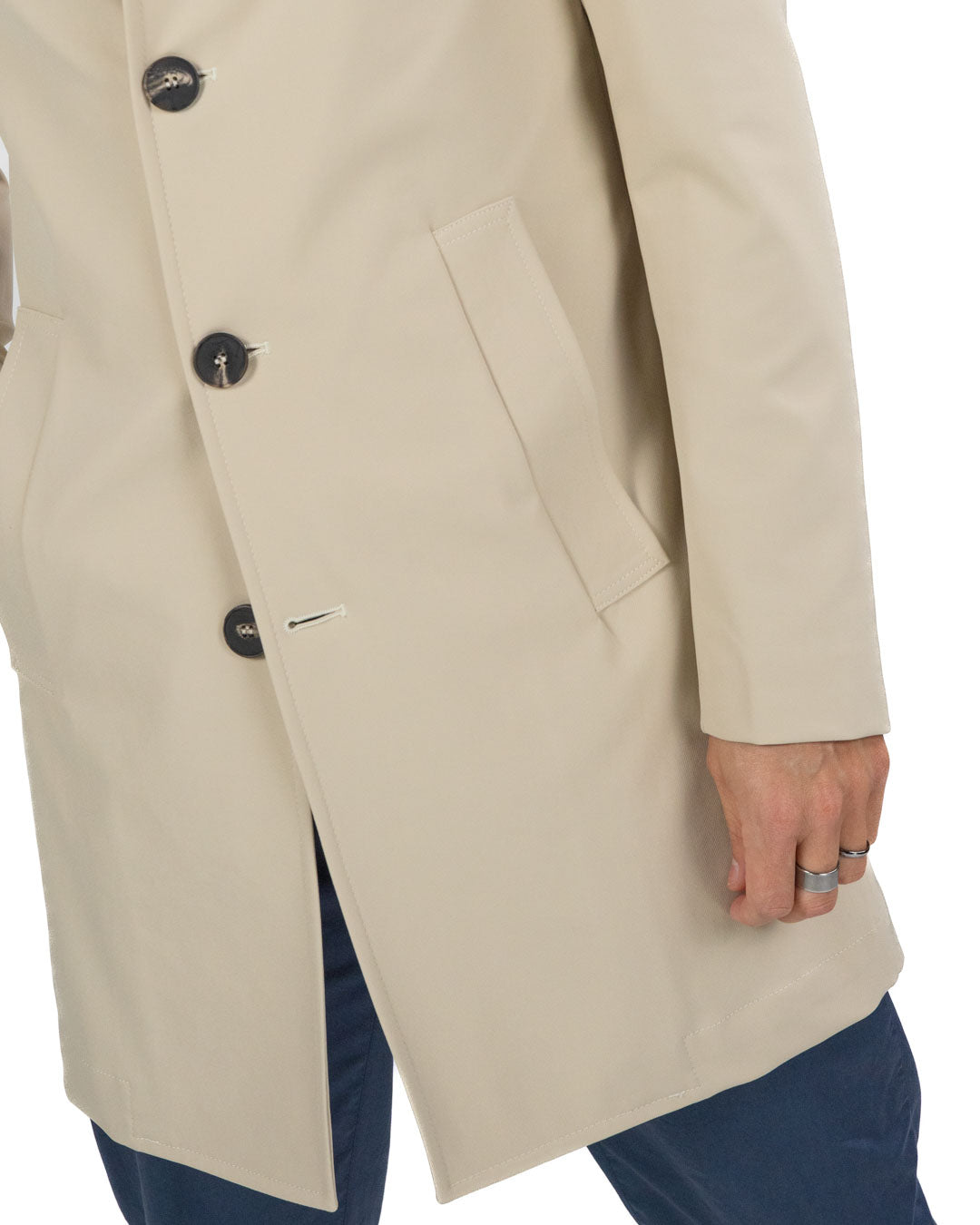 OVER/D - Trench corto Beige