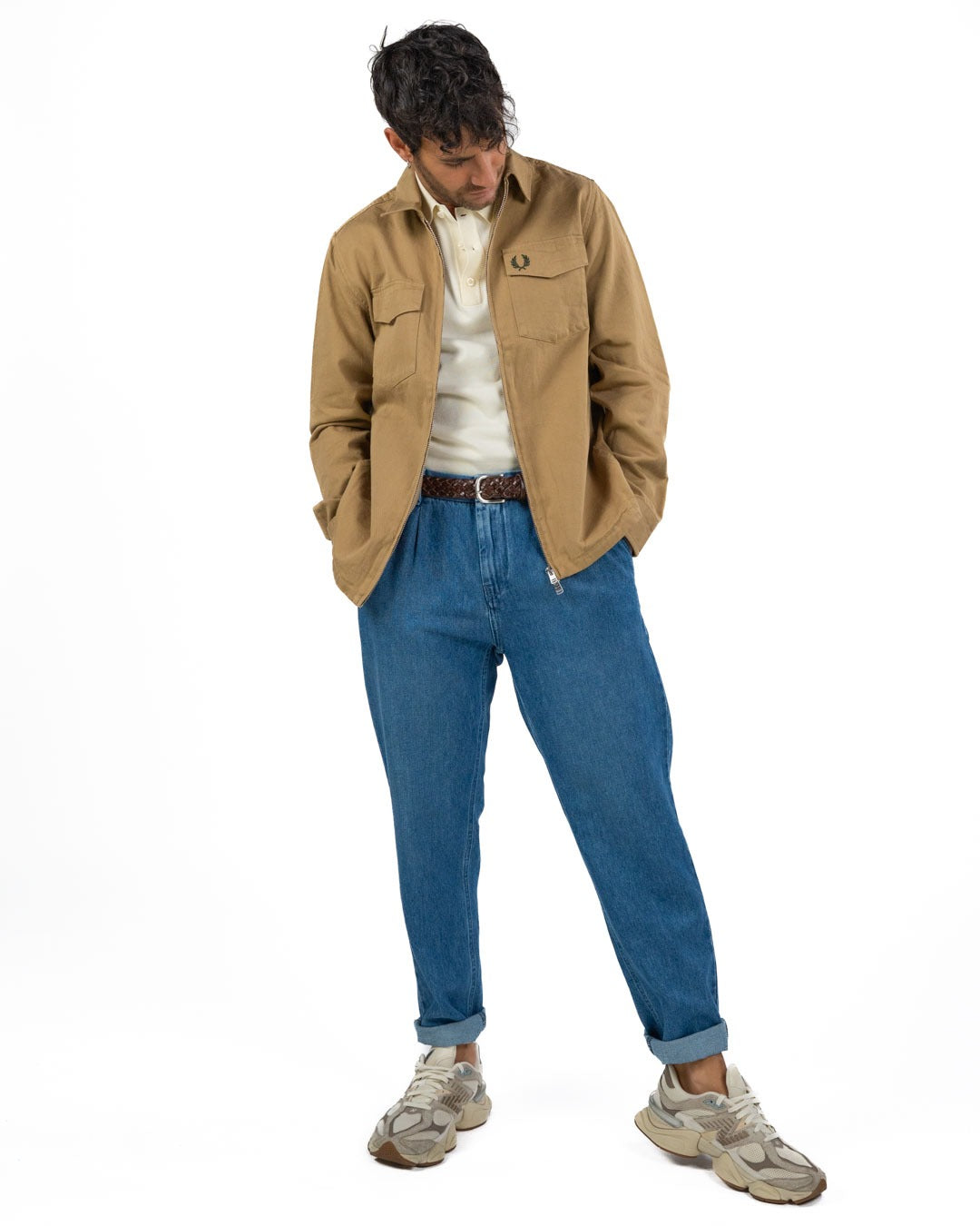 OVER/D - Trench corto Beige