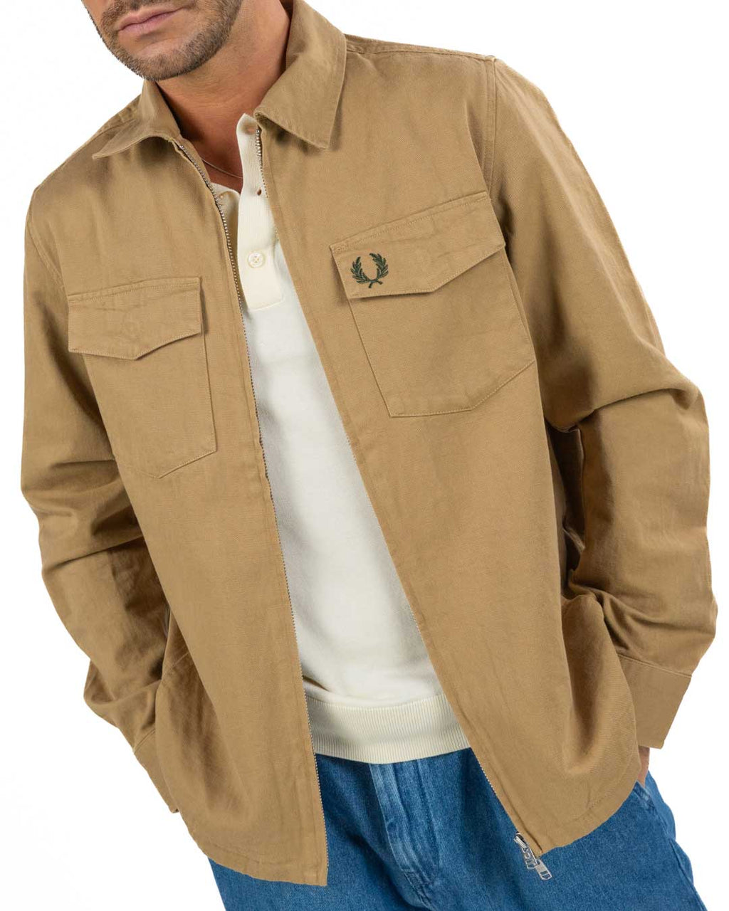 OVER/D - Trench corto Beige