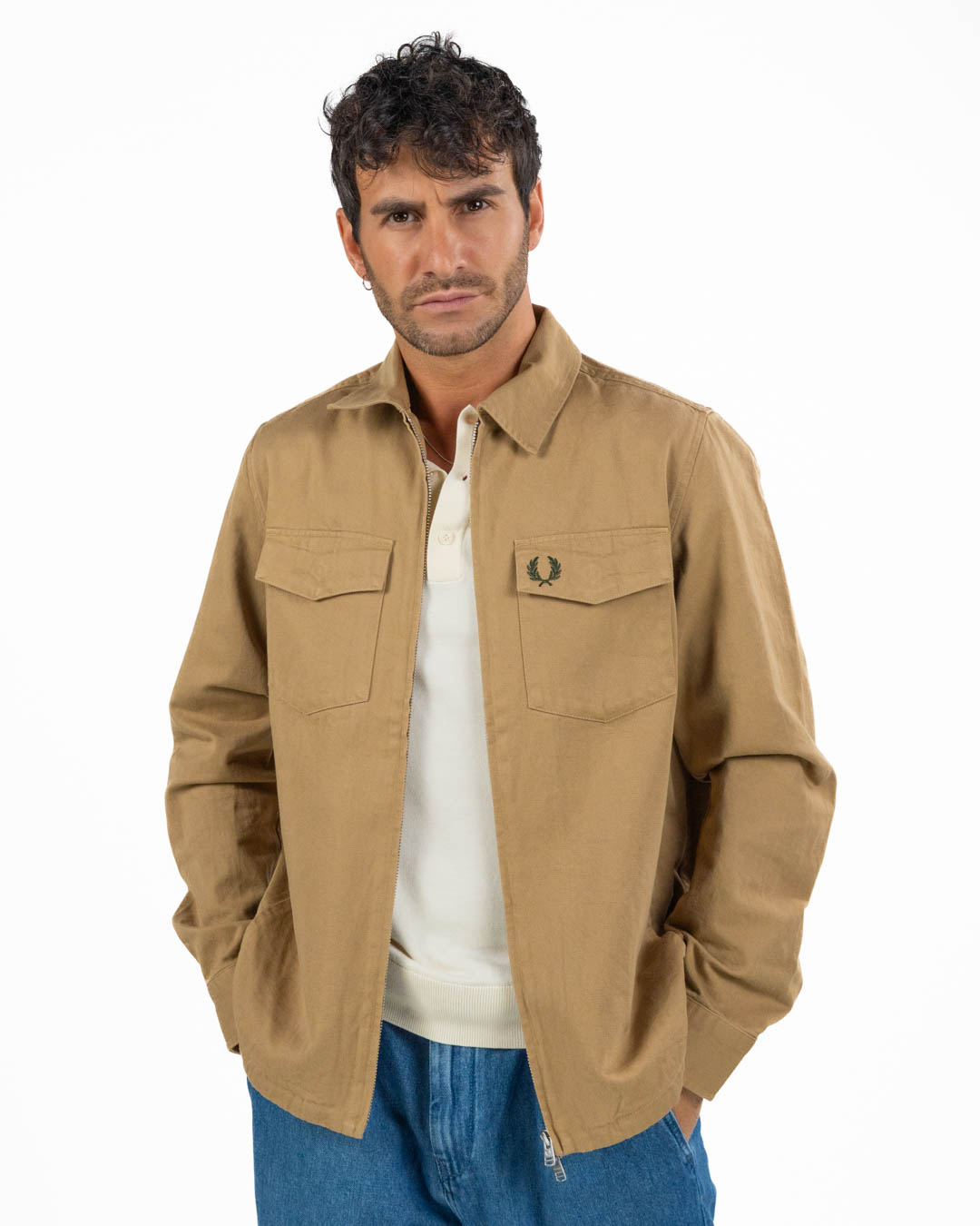 OVER/D - Trench corto Beige