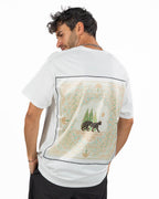 BASTILLE - T-shirt con applicazione in seta bianca