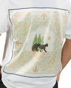 BASTILLE - T-shirt con applicazione in seta bianca