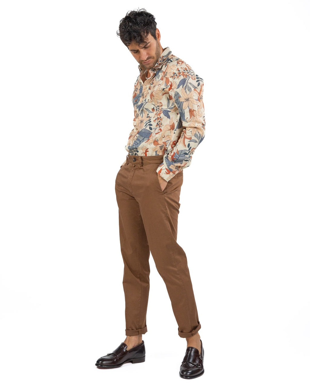 BOTTEGA ARTIGIANA - Camicia Fantasia Rosa e Verde