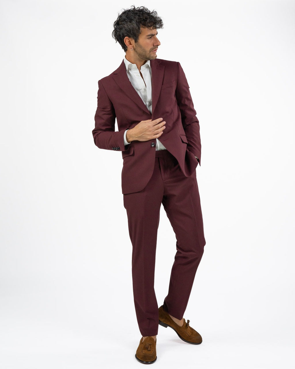 BERTI MODE COLLECTION - Abito da Uomo Bordeaux