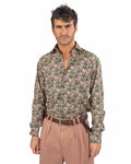 BOTTEGA ARTIGIANA - Camicia Fantasia Rosa e Verde