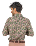 BOTTEGA ARTIGIANA - Camicia Fantasia Rosa e Verde