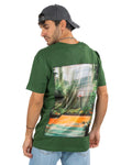 BASTILLE - T-shirt con Stampa in Seta Verde