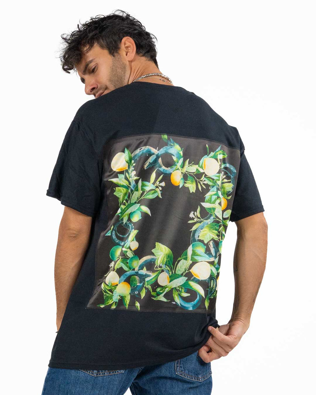 BASTILLE - T-shirt con Stampa in Seta Nera