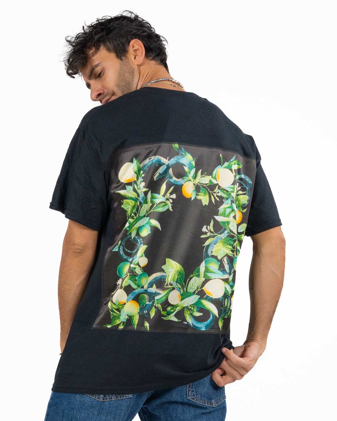 BASTILLE - T-shirt con Stampa in Seta Nera