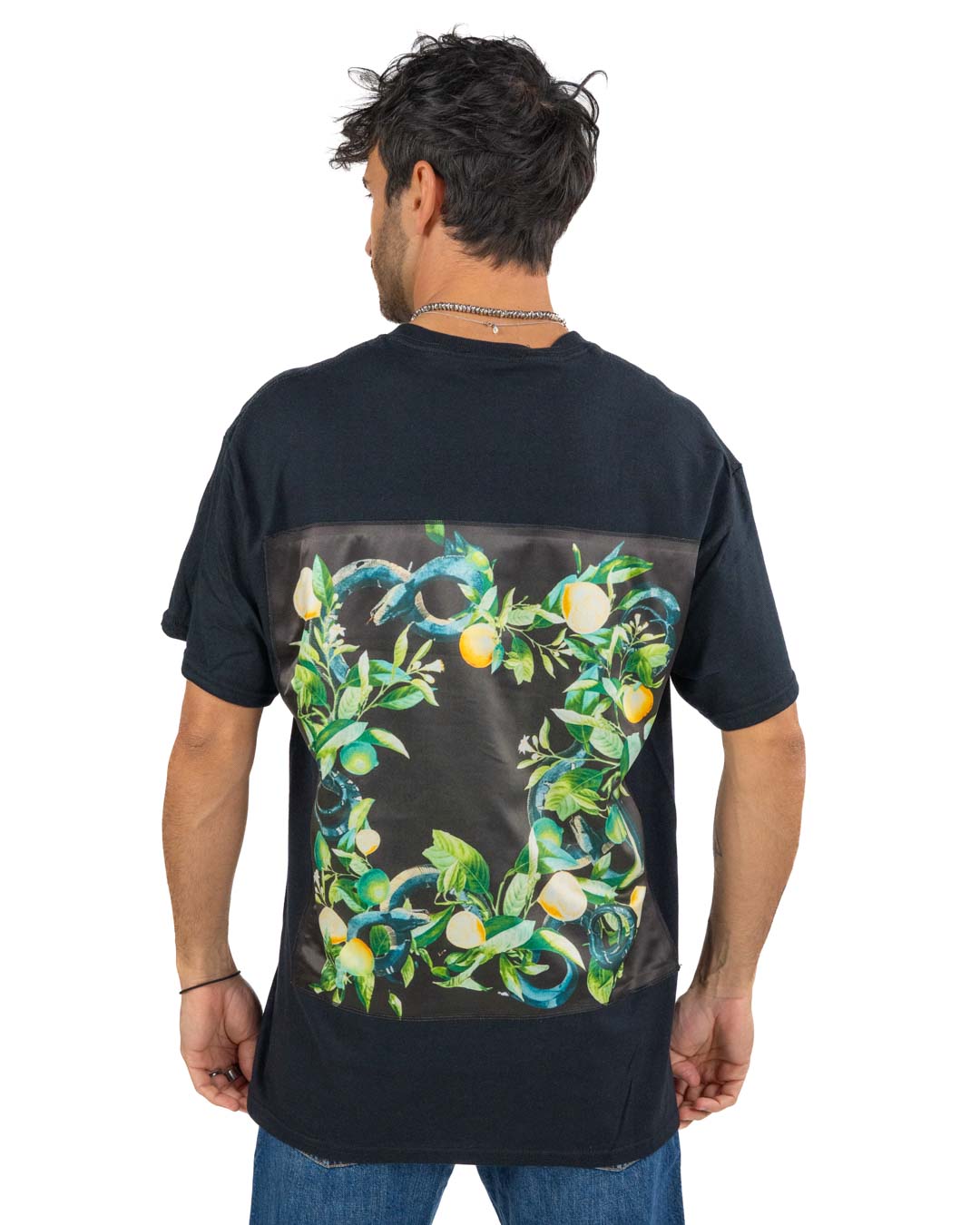 BASTILLE - T-shirt con Stampa in Seta Nera