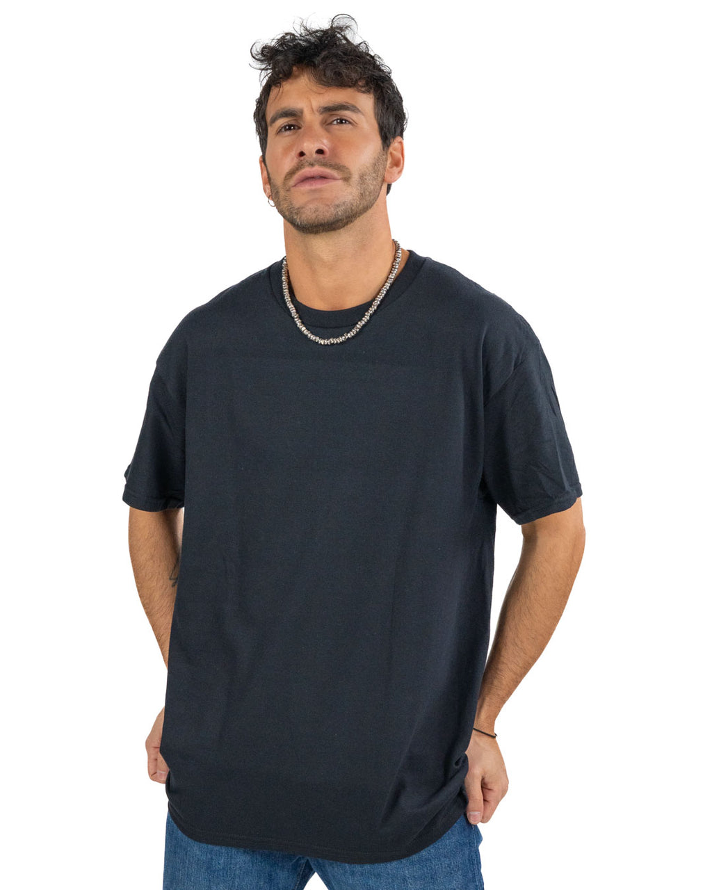 BASTILLE - T-shirt con Stampa in Seta Nera