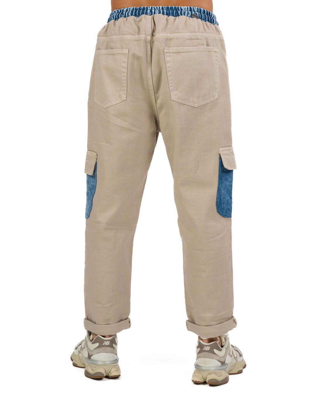 OVER/D - Pantalone Cargo Beige