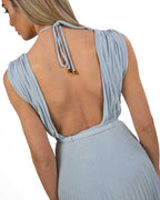 ELISABETTA FRANCHI - Abito Red Carpet in jersey lurex con cintura